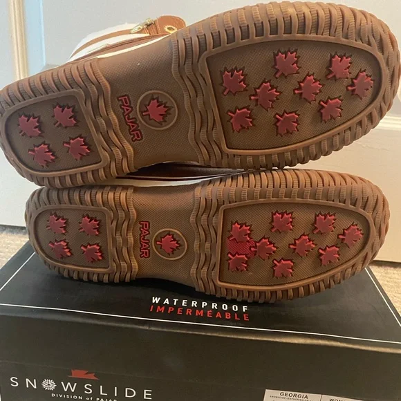 Snow Slide Brown and White Winter Boots size 8 - Picture 5 of 8